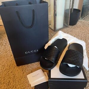Gucci Black Slides